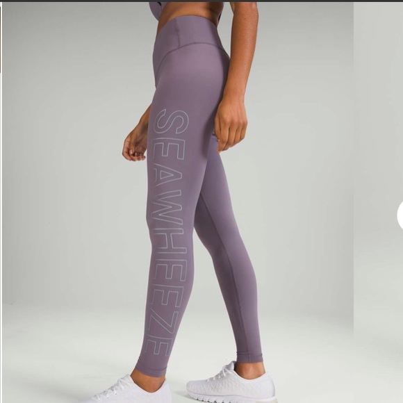 lululemon Seawheeze Speed Wunder Mid-Rise Tight 28" Lavender Size 6 NWT - Picture 2 of 4